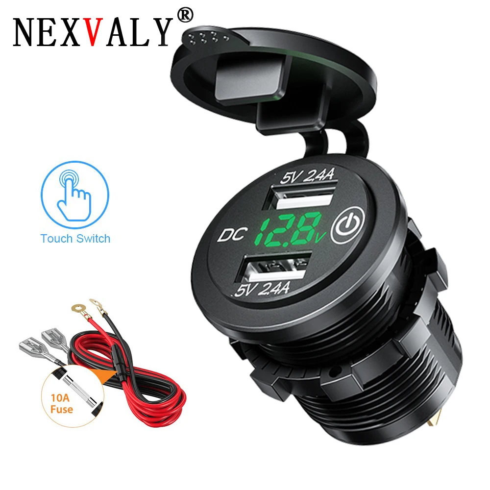 NEXVALY USB Car Charger Fast Charge with LED Voltage Meter Touch Switch On Off Waterproof for Motorcycle ATV Boat 12v 24v
NEXVALY USB Car Charger Fast Charge with LED Voltage Meter Touch Switch On Off Waterproof for Motorcycle ATV Boat 12v 24v