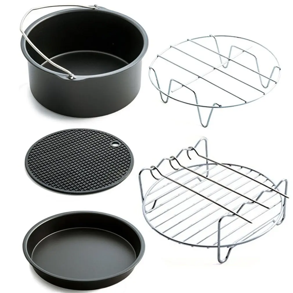New Home Air Frying Pan Accessories Five Piece Fryer Baking Basket Pizza Plate Pot Mat Multi-functional Kitchen dropshipping
New Home Air Frying Pan Accessories Five Piece Fryer Baking Basket Pizza Plate Pot Mat Multi-functional Kitchen dropshipping