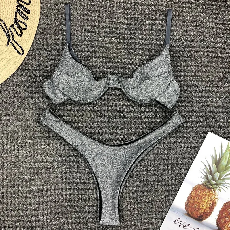 New Shiny Glitter Sparkling Bikini Women Swimwear 2020 Female Swimsuit Two-pieces Bikini Set Summer Swim Suit
New Shiny Glitter Sparkling Bikini Women Swimwear 2020 Female Swimsuit Two-pieces Bikini Set Summer Swim Suit