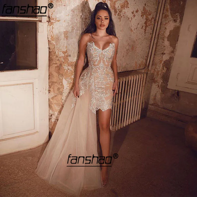 Detachable Tulle Train Cocktail Dresses Sweetheart Sleeveless White Appliques Dubai Saudi Arabic Robe De Soiree Customize
Detachable Tulle Train Cocktail Dresses Sweetheart Sleeveless White Appliques Dubai Saudi Arabic Robe De Soiree Customize
