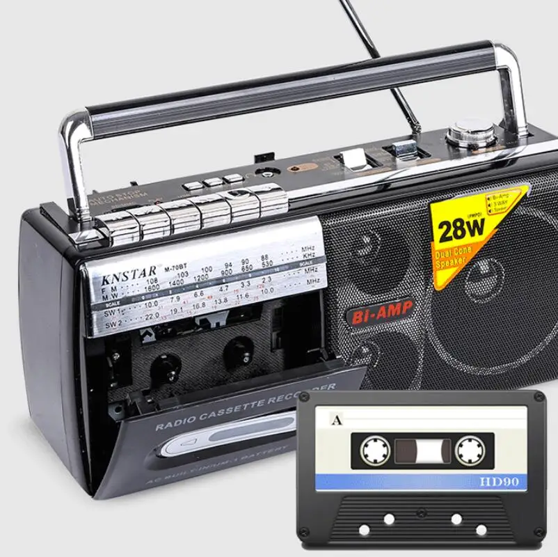 28Watt Power Retro Tape Recorder Cassette Player Recorder FM SW Radio Bluetooth Speaker SD Card Portable Outdoor HIFI Speakers
28Watt Power Retro Tape Recorder Cassette Player Recorder FM SW Radio Bluetooth Speaker SD Card Portable Outdoor HIFI Speakers