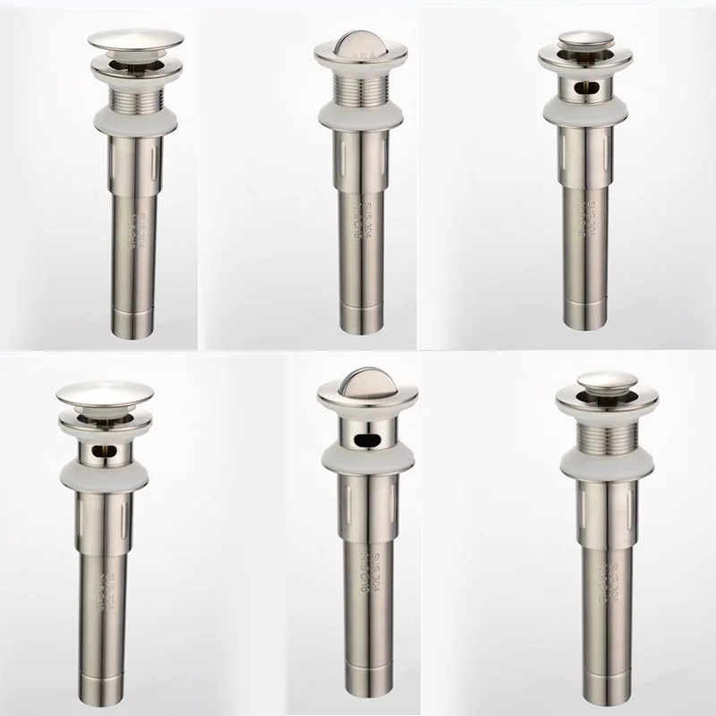 304 steel Pop Up sink Drain Stopper with Overflow Lavatory Basin Drain without Overflow Filter Catcher Basin Faucet Accessories
304 steel Pop Up sink Drain Stopper with Overflow Lavatory Basin Drain without Overflow Filter Catcher Basin Faucet Accessories