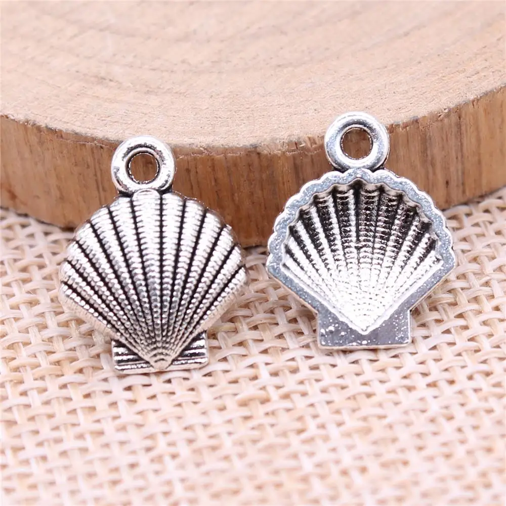 Shell Charms For Jewelry Making Findings Handmade DIY Craft 20pcs Antique Silver Color 16x13mm
Shell Charms For Jewelry Making Findings Handmade DIY Craft 20pcs Antique Silver Color 16x13mm