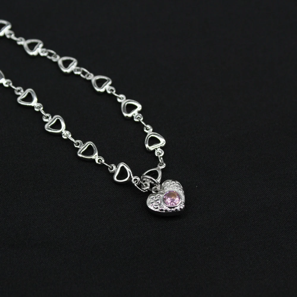 Sell Like Hot Cakes Hiphop/Rock Pink Pendant Necklace Female Ins Design Feels Hearts Fashion Temperament Collarbone Chain
Sell Like Hot Cakes Hiphop/Rock Pink Pendant Necklace Female Ins Design Feels Hearts Fashion Temperament Collarbone Chain
