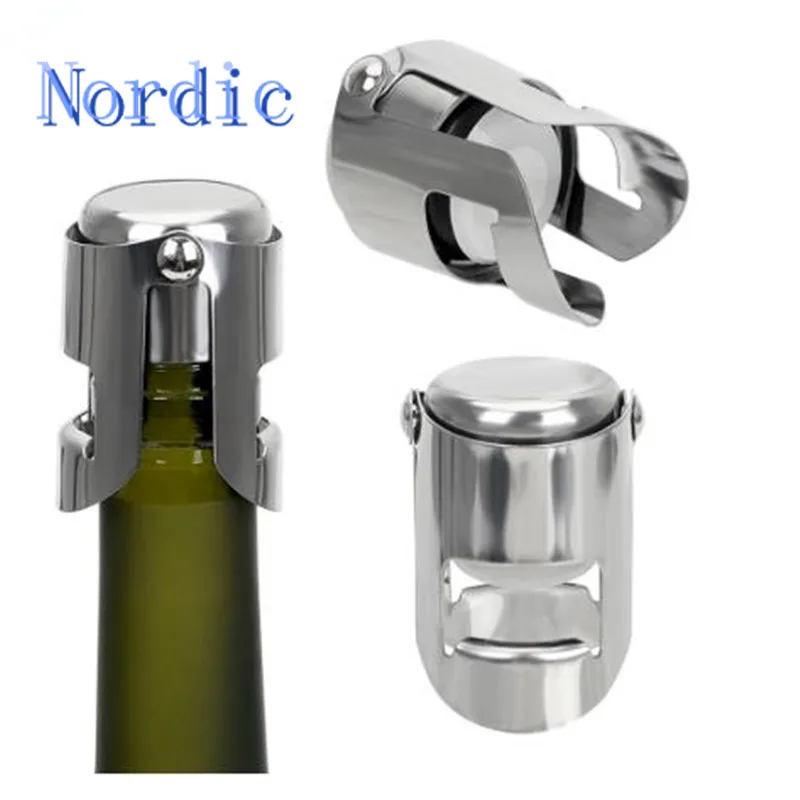 Nordic Sealing Bottle Cap Wine Beer Bottle Cork Plug Stainless Steel Champagne Sparkling stopper Wine Bottle Stopper Bar Tools
Nordic Sealing Bottle Cap Wine Beer Bottle Cork Plug Stainless Steel Champagne Sparkling stopper Wine Bottle Stopper Bar Tools