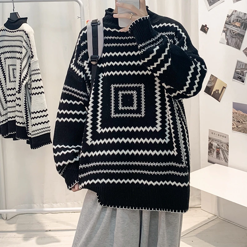2021 Men Hip Hop Sweater Cartoon Casual Loose Knitted Pullover Autumn Winter Knitted Men's Sweater Couple Unisex Design S-2XL
2021 Men Hip Hop Sweater Cartoon Casual Loose Knitted Pullover Autumn Winter Knitted Men's Sweater Couple Unisex Design S-2XL