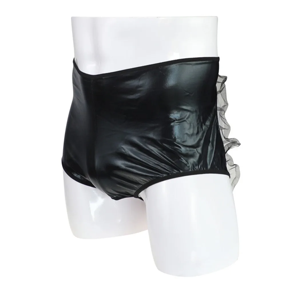 Men Sexy Faux Leather Exposed Hips Fine Mesh Ruffled Boxer Briefs Underwear Men's Men's Sexy Underwear Faux Leather Exposed Hips
Men Sexy Faux Leather Exposed Hips Fine Mesh Ruffled Boxer Briefs Underwear Men's Men's Sexy Underwear Faux Leather Exposed Hips