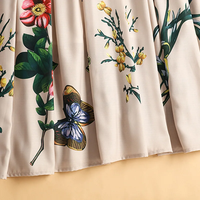 New Hot Sale Dress 2020 Spring Style Women Turn-down Collar Beautiful Flower Butterfly Print Long Sleeve Ribbon Belt Dress Sweet
New Hot Sale Dress 2020 Spring Style Women Turn-down Collar Beautiful Flower Butterfly Print Long Sleeve Ribbon Belt Dress Sweet