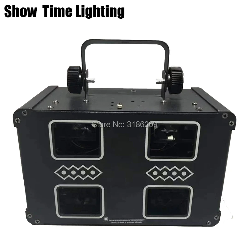 Новое поступление RGB 3IN1 полный Цвет лазерный луч диско ди-джей 4 линзы двойного