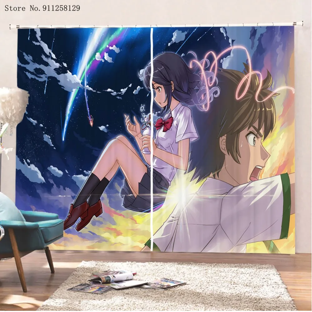 Оконные шторы в стиле японского аниме, 2 панели, шторы с 3D принтом, занавески для окон из мультфильмов, домашний текстиль 
Оконные шторы в стиле японского аниме, 2 панели, шторы с 3D принтом, занавески для окон из мультфильмов, домашний текстиль