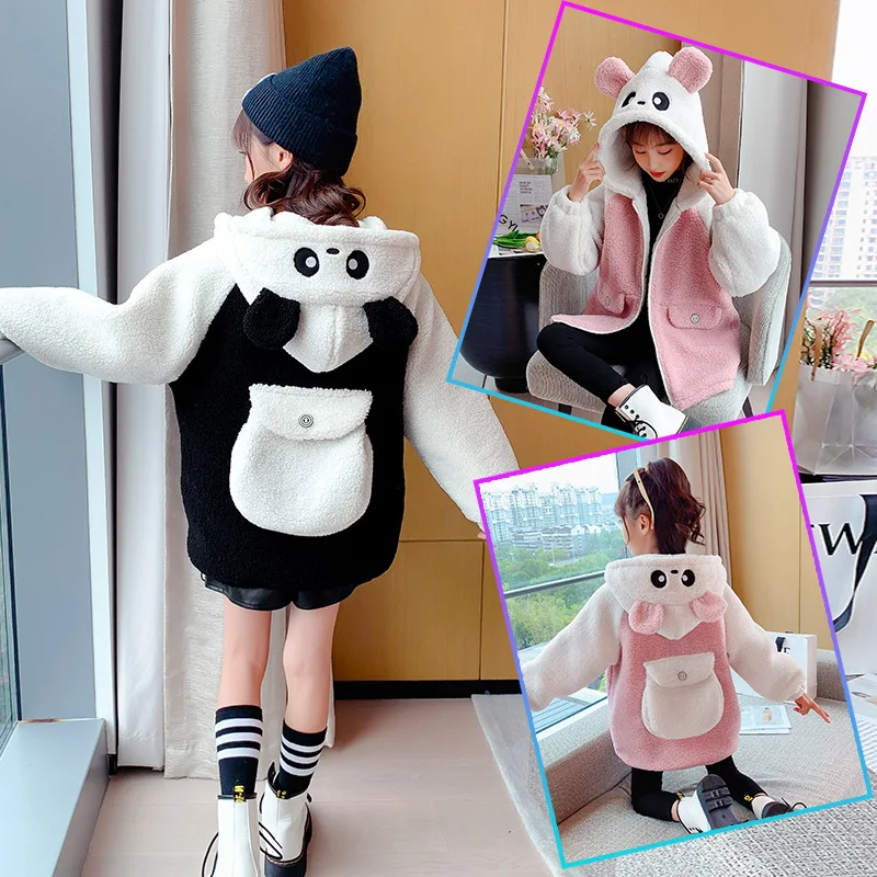 New winter girls' wool clothes autumn and winter clothes thickened cartoon foreign style hooded wool coat
New winter girls' wool clothes autumn and winter clothes thickened cartoon foreign style hooded wool coat