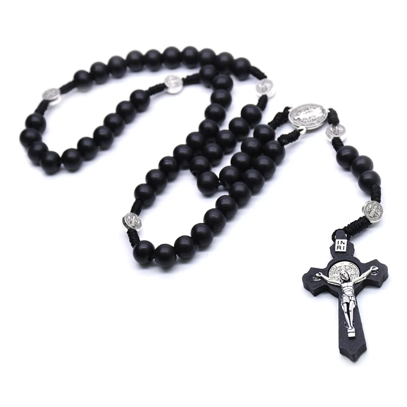 Black Wooden Christ Jesus Cross Religious Necklace Catholic Rosary Necklace Church Souvenirs Prayer Pendant Necklace
Black Wooden Christ Jesus Cross Religious Necklace Catholic Rosary Necklace Church Souvenirs Prayer Pendant Necklace
