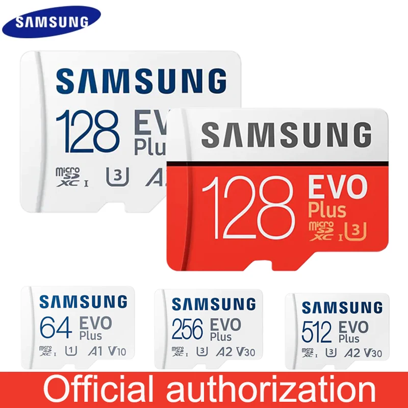 

Samsung Original Memory Card 256GB 128GB High Speed 100 MB/S Microsd Class 10 U3 TF Card UHS-I 64GB U1 EVO PLUS Micro SD Card