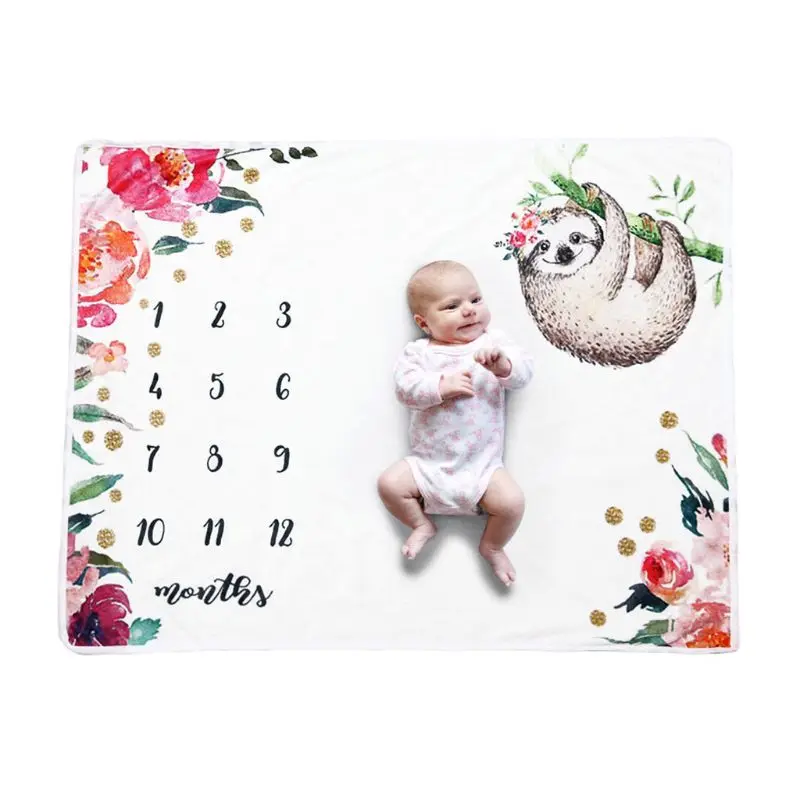 50LE Baby Monthly Record Growth Milestone Blanket Newborn Swaddle Photography Prop
50LE Baby Monthly Record Growth Milestone Blanket Newborn Swaddle Photography Prop