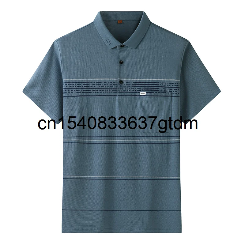 Summer 2021 new men's fattening plus size Lapel stripe printed short sleeve T-shirt
Summer 2021 new men's fattening plus size Lapel stripe printed short sleeve T-shirt
