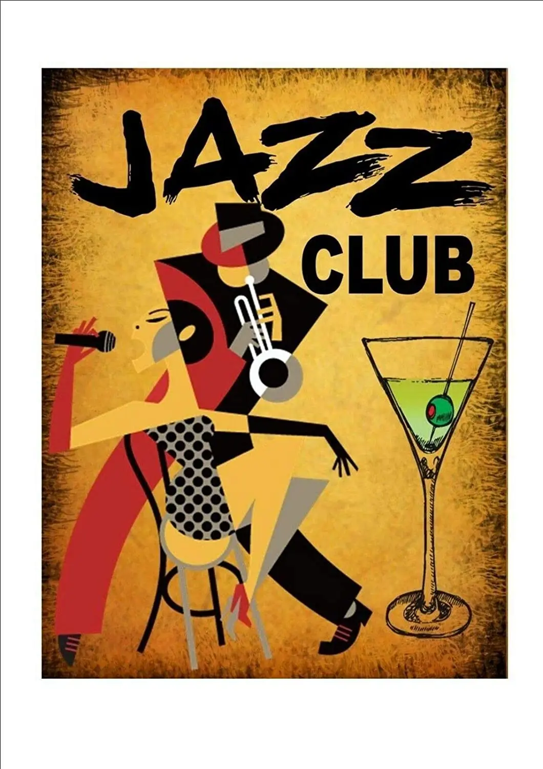 Jazz Club Dance Cocktails Retro Aluminum Rustic Tin Metal Sign Shabby Chic Plate Plaque Mancave Vintage Bar Yard Decor
Jazz Club Dance Cocktails Retro Aluminum Rustic Tin Metal Sign Shabby Chic Plate Plaque Mancave Vintage Bar Yard Decor