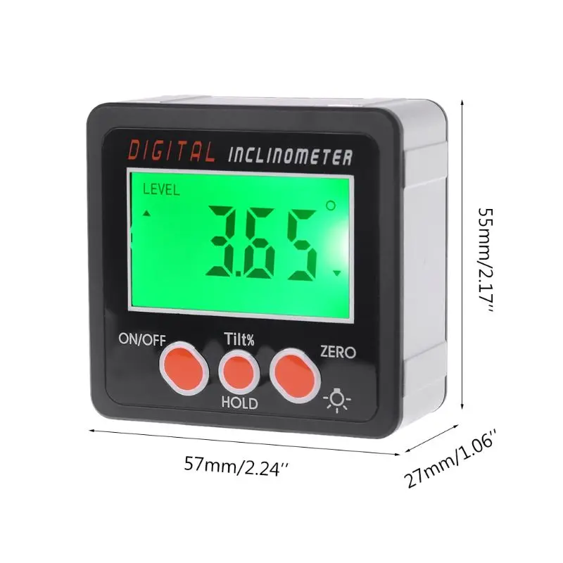 Digital Inclinometer Electronic Protractor Aluminum Alloy Shell Bevel Box Angle Gauge Meter Measuring tool
Digital Inclinometer Electronic Protractor Aluminum Alloy Shell Bevel Box Angle Gauge Meter Measuring tool