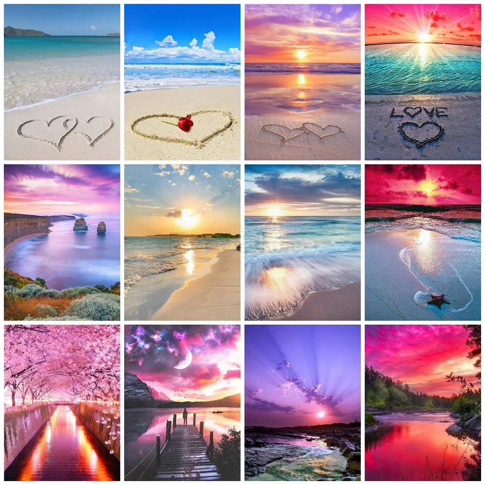 5D Diy Diamond Painting Beach Sunrise Love Romantic Scene Full Diamond Cross Stitch Rhinestone Embroidery Valentine's Day Gift
5D Diy Diamond Painting Beach Sunrise Love Romantic Scene Full Diamond Cross Stitch Rhinestone Embroidery Valentine's Day Gift