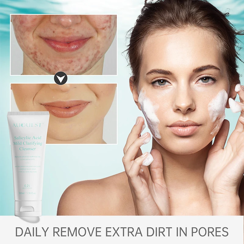 AUQUEST Salicylic Face Exfoliating Cleaner Remove Black Dots Peeling Gel Deep Cleaning Moisturizing Skin Care Cosmetics 100ml
AUQUEST Salicylic Face Exfoliating Cleaner Remove Black Dots Peeling Gel Deep Cleaning Moisturizing Skin Care Cosmetics 100ml