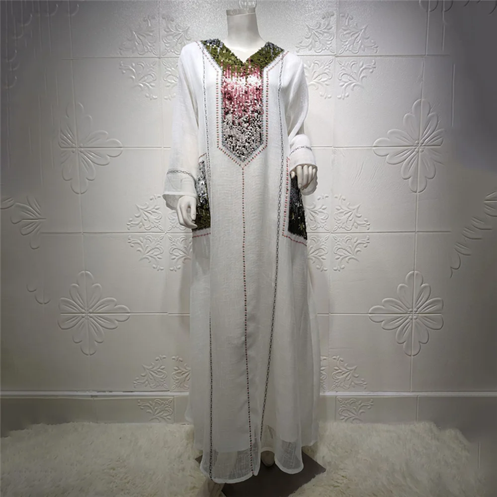 2021 Moroccan Kaftan Embroidery Sequin Dress Abaya Muslim For Women Ramadan Arabic Oman Turkey Dubai Kimono Robe Ethnic Jalabiya
2021 Moroccan Kaftan Embroidery Sequin Dress Abaya Muslim For Women Ramadan Arabic Oman Turkey Dubai Kimono Robe Ethnic Jalabiya