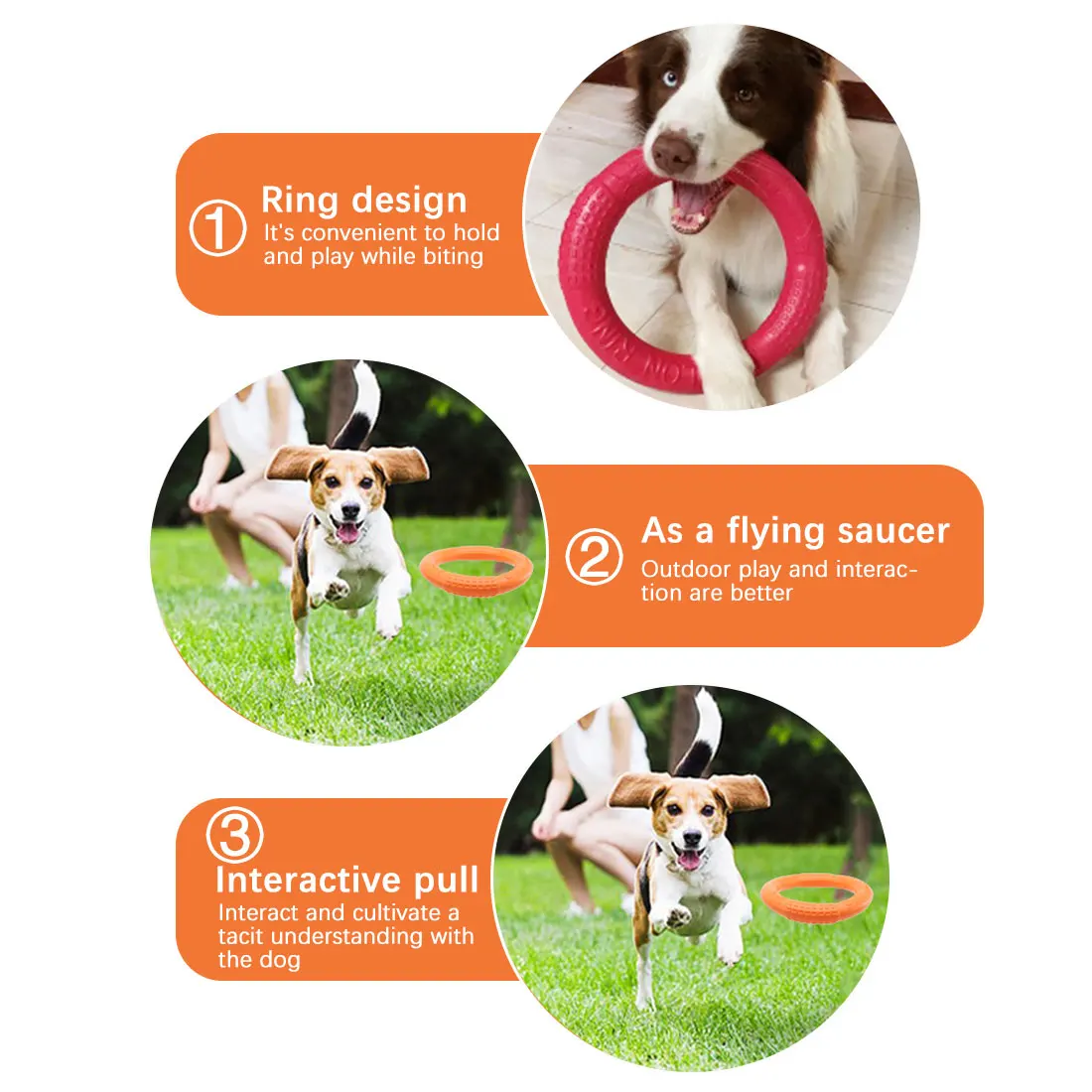 Outdoor Training Ring Dog Toys Portable Pet Interactive for Small Large Dog Chew Toys Flying Discs Dog Pet Motion Tools Products
Outdoor Training Ring Dog Toys Portable Pet Interactive for Small Large Dog Chew Toys Flying Discs Dog Pet Motion Tools Products