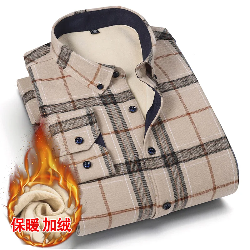 Men's Shirt Dress Shirt Comfortable 2021 Hot Winter Warm Shirt Plus Velvet Thickening Fashion Print Plaid Shirt Long Sleeve
Men's Shirt Dress Shirt Comfortable 2021 Hot Winter Warm Shirt Plus Velvet Thickening Fashion Print Plaid Shirt Long Sleeve