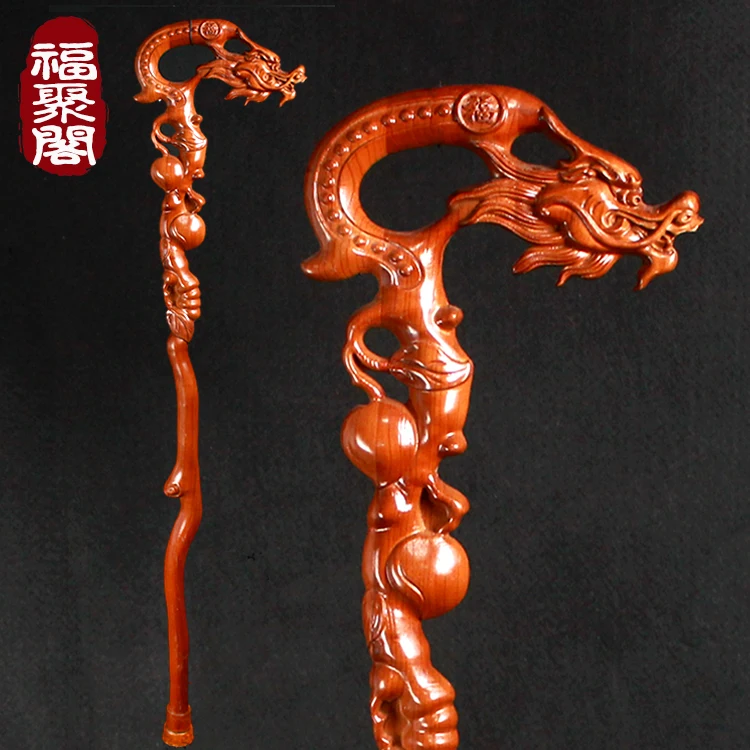 dragon head Taishan mahogany crutch walking faucet CANE solid wood carving Old man's stick for birthday Anti-skid walk AIDS
dragon head Taishan mahogany crutch walking faucet CANE solid wood carving Old man's stick for birthday Anti-skid walk AIDS