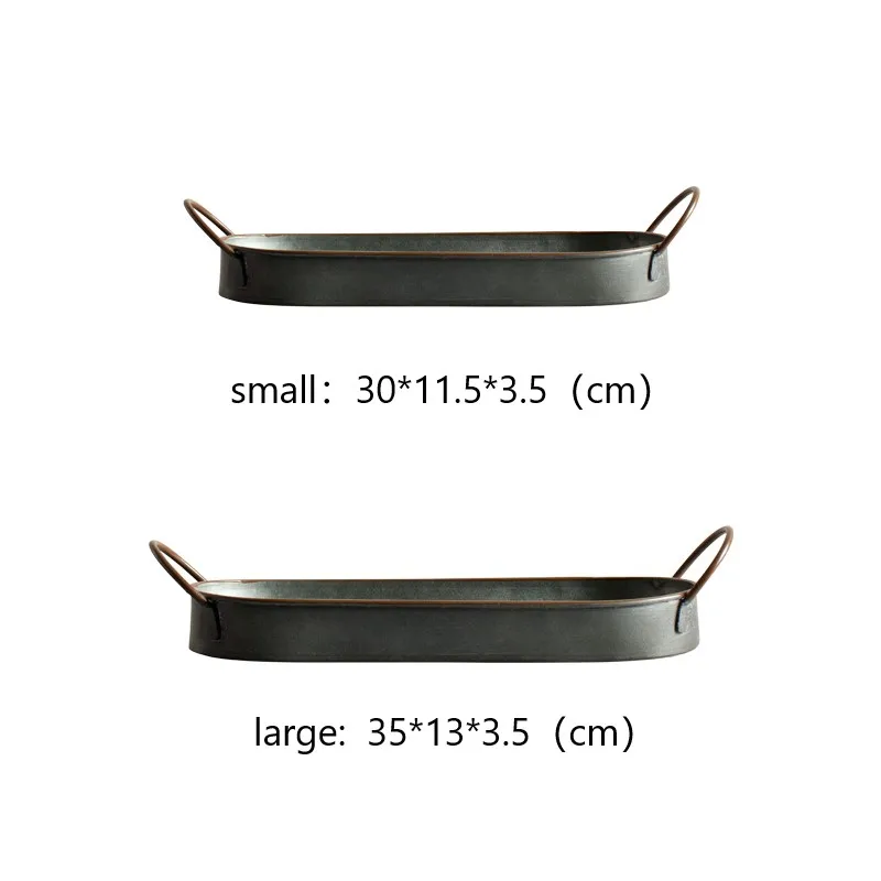 With Handle Vintage Metal Storage Tray Home Kitchen Food Bread Fruit Cake Organizer Platter Desktop Sundries Dinner Serving Tray
With Handle Vintage Metal Storage Tray Home Kitchen Food Bread Fruit Cake Organizer Platter Desktop Sundries Dinner Serving Tray
