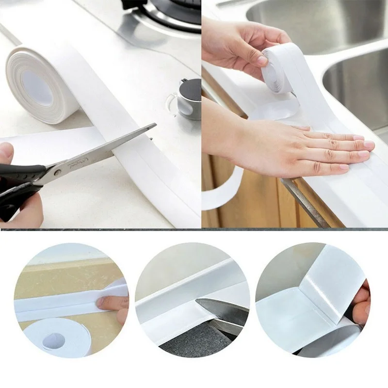 Sealing Strip Shower Sink Bath Caulk Tape PVC Self Adhesive Waterproof Wall Sticker For Bathroom Kitchen Household Supplies
Sealing Strip Shower Sink Bath Caulk Tape PVC Self Adhesive Waterproof Wall Sticker For Bathroom Kitchen Household Supplies