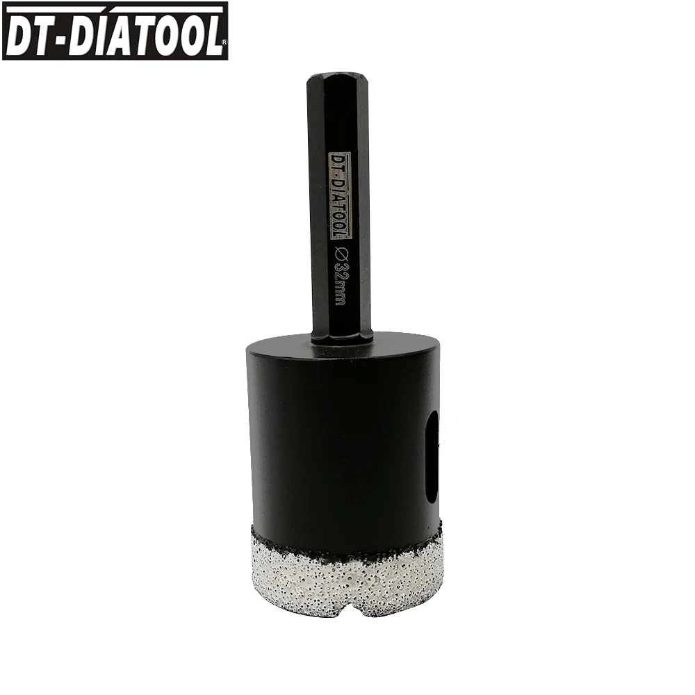 DT-DIATOOL Dia 32mm Vacuum Brazed Hexagon Shank Diamond Drill Core Bit Granite Marble Hole Saw Ceramic Tile Dry Drilling Bit
DT-DIATOOL Dia 32mm Vacuum Brazed Hexagon Shank Diamond Drill Core Bit Granite Marble Hole Saw Ceramic Tile Dry Drilling Bit