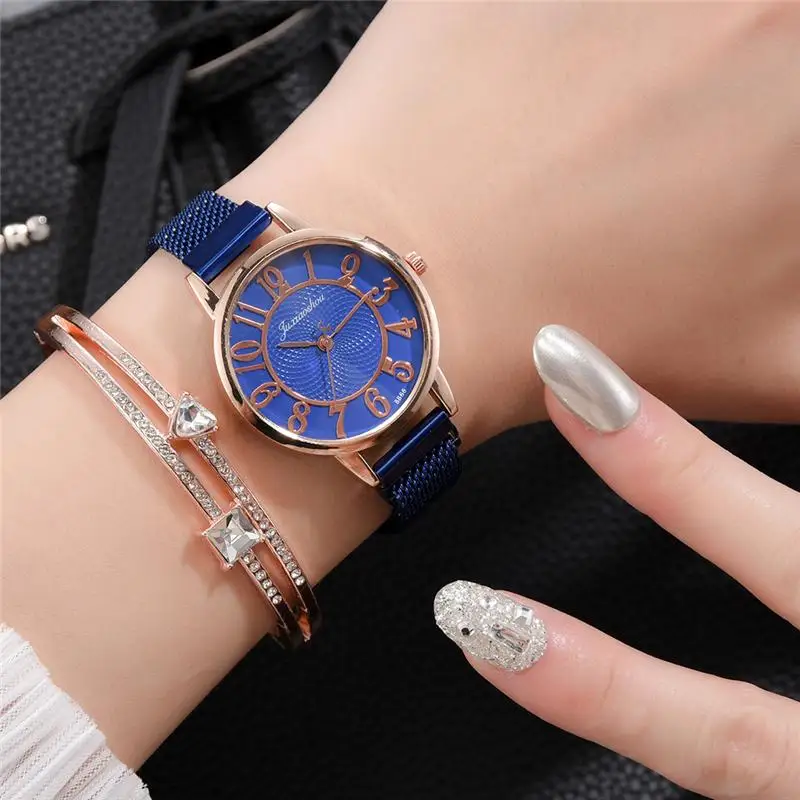 Часы наручные женские с магнитной застежкой брендовые люксовые модные цифровые