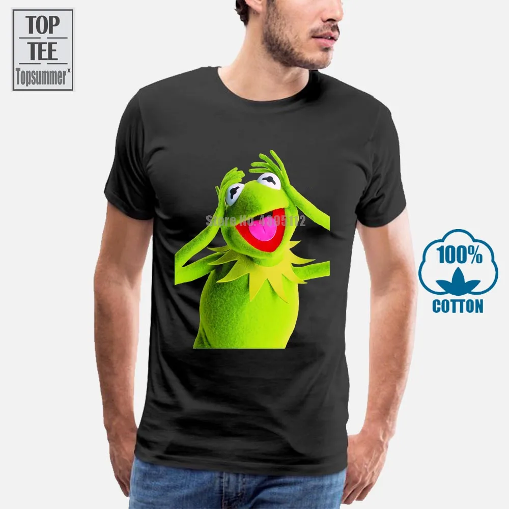 The Muppets Kermit Frog забавная крутая белая футболка унисекс с коротким рукавом