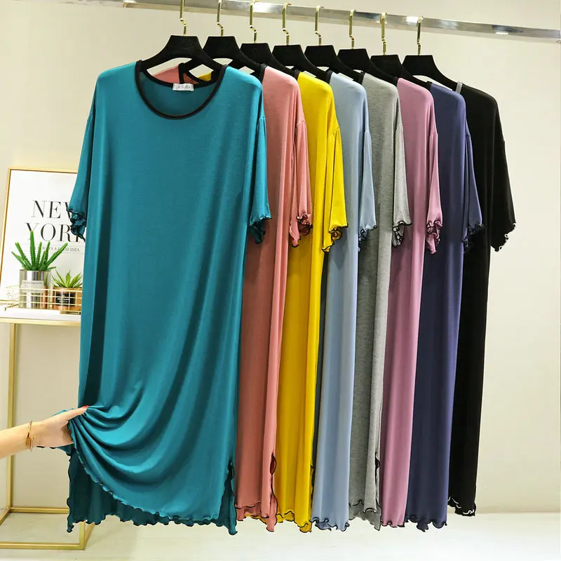 Fdfklak New Modal Basic Nightgown Nightie 2022 Summer Loose Nightwear O-Neck Lady Home Dress Sleep Nightdress Women
Fdfklak New Modal Basic Nightgown Nightie 2022 Summer Loose Nightwear O-Neck Lady Home Dress Sleep Nightdress Women