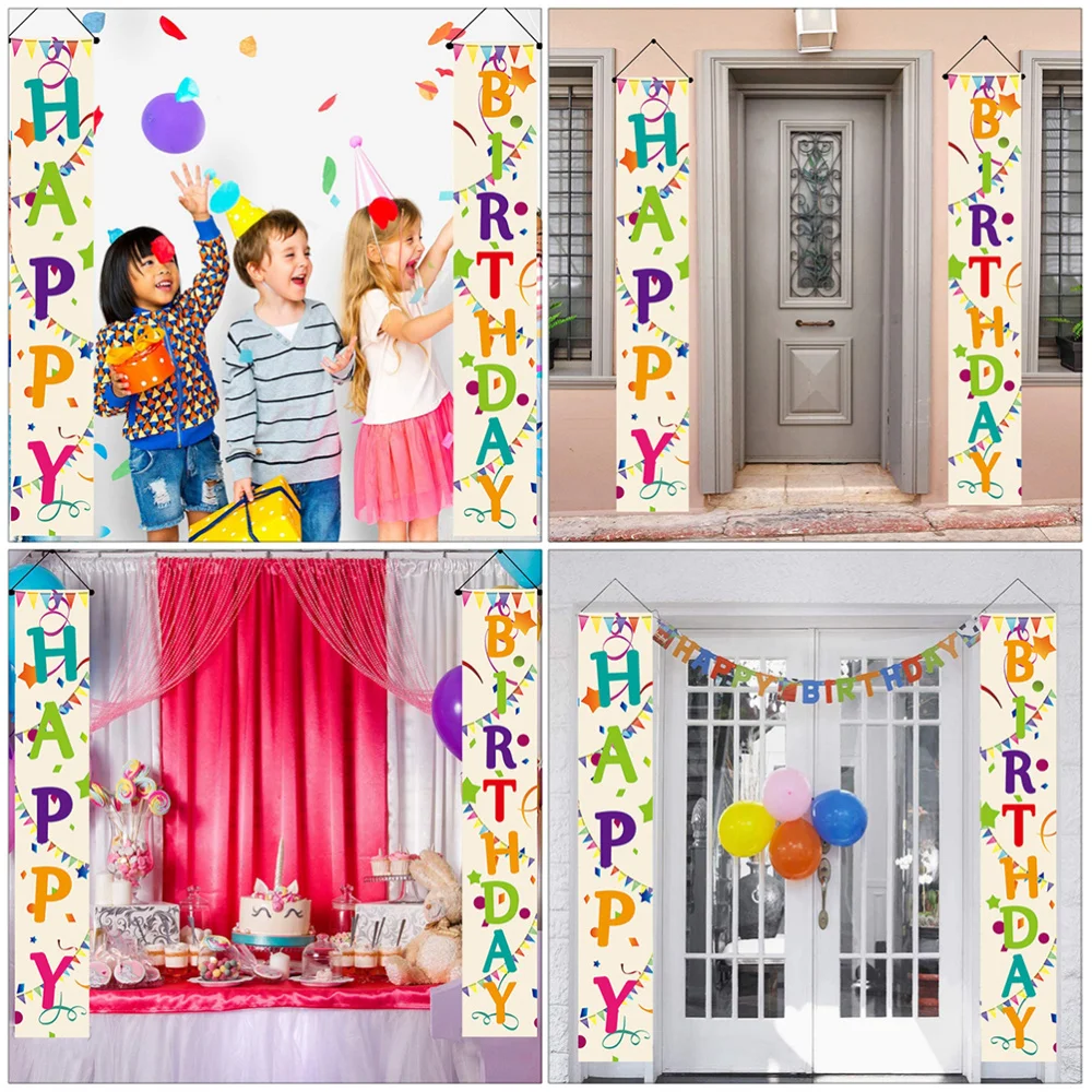 1 Pair Birthday Party Couplets Door Hanging Welcome Decors (Assorted Color) 
1 Pair Birthday Party Couplets Door Hanging Welcome Decors (Assorted Color)