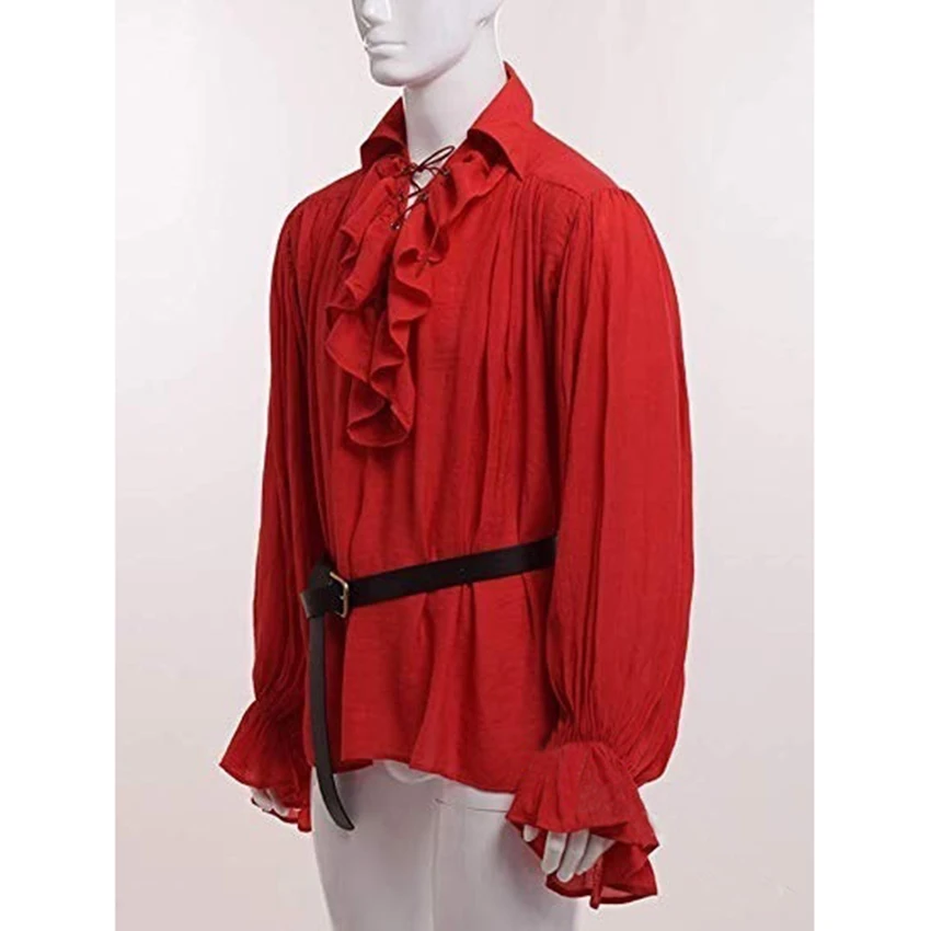 Medieval Renaissance Lacing Up Shirt Bandage Tops for Adut Men Vintage Costume Long Sleeve for Male Plus Size Retro Shirt
Medieval Renaissance Lacing Up Shirt Bandage Tops for Adut Men Vintage Costume Long Sleeve for Male Plus Size Retro Shirt