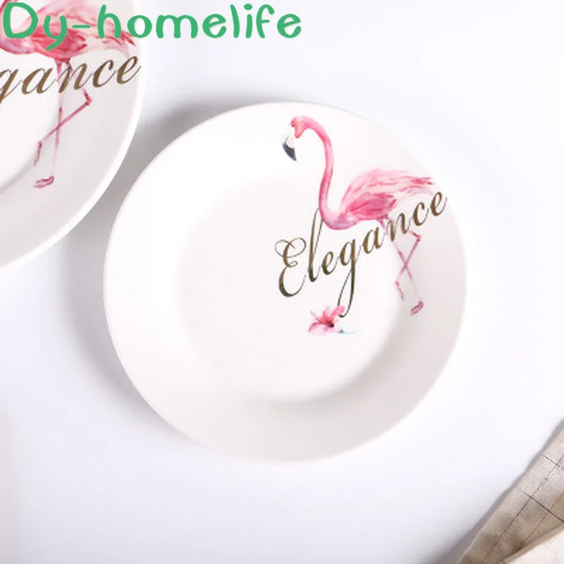 6/8/10 / Inch Nordic Creative Flamingo Round Ceramic Plate Household Kitchenware Hotel Bone China Western Steak Salad Plate Dish
6/8/10 / Inch Nordic Creative Flamingo Round Ceramic Plate Household Kitchenware Hotel Bone China Western Steak Salad Plate Dish