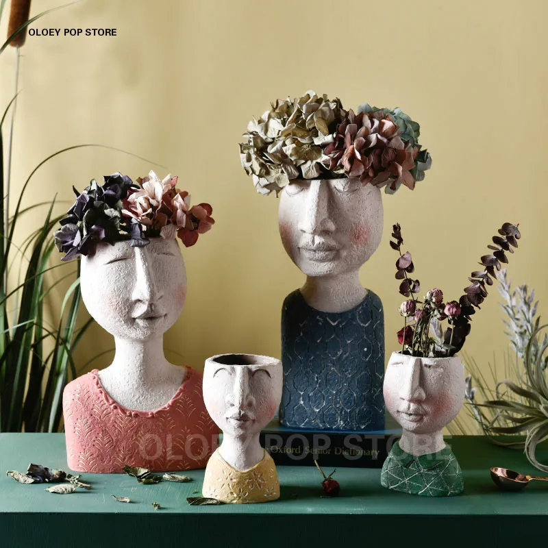 Art Portrait Face Family Flower Pot Vase Resin Sculpture Handmade Human Decor Storage Arrangement Home Garden Tabletop Room Gift
Art Portrait Face Family Flower Pot Vase Resin Sculpture Handmade Human Decor Storage Arrangement Home Garden Tabletop Room Gift