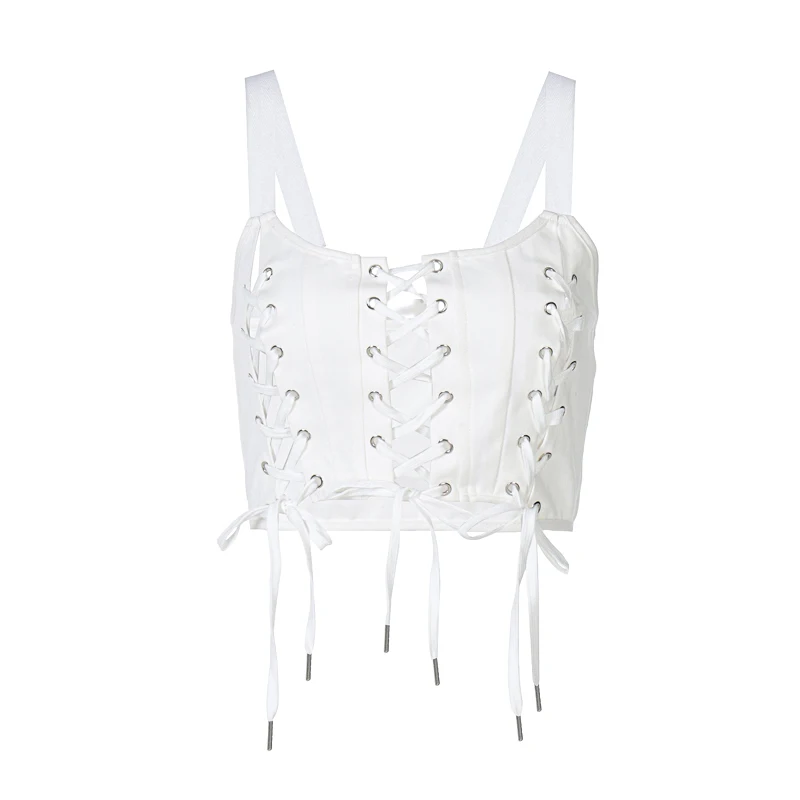 Yuqung Lace UP Strap Sleeveless Camis Tank Top Women 2021 Summer Punk Sexy E-Girl Party High Street Wear Vest Crop Top
Yuqung Lace UP Strap Sleeveless Camis Tank Top Women 2021 Summer Punk Sexy E-Girl Party High Street Wear Vest Crop Top