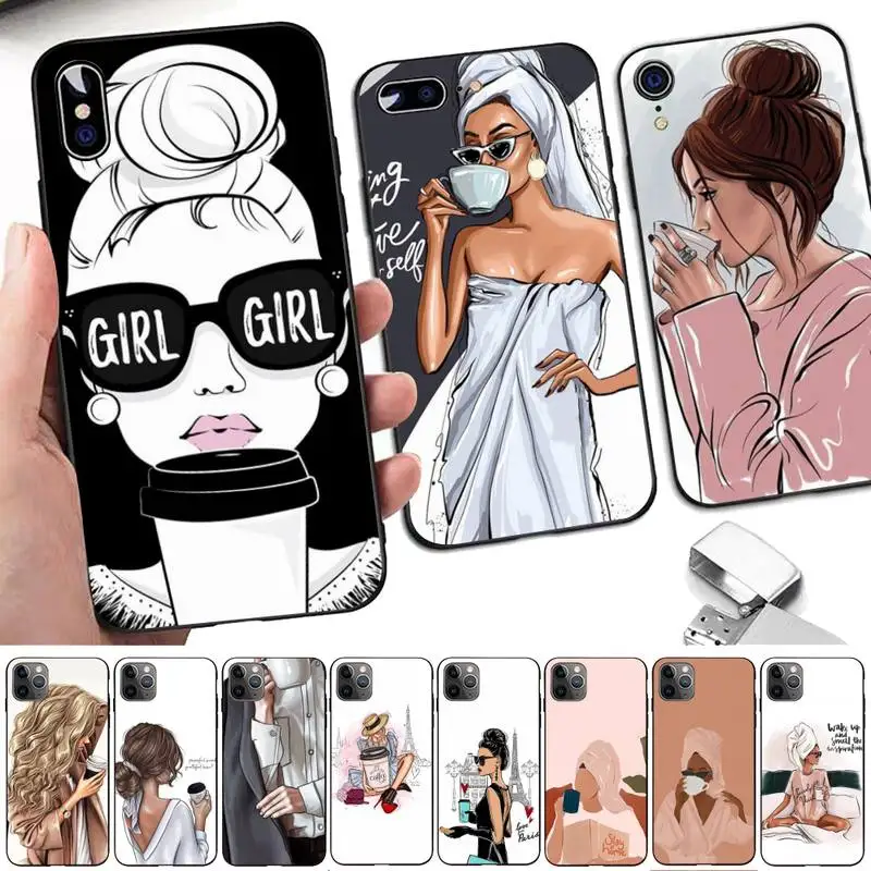 Princess Female coffee Phone Case for iphone 13 8 7 6 6S Plus X 5S SE 2020 XR 11 12 pro XS MAX
Princess Female coffee Phone Case for iphone 13 8 7 6 6S Plus X 5S SE 2020 XR 11 12 pro XS MAX
