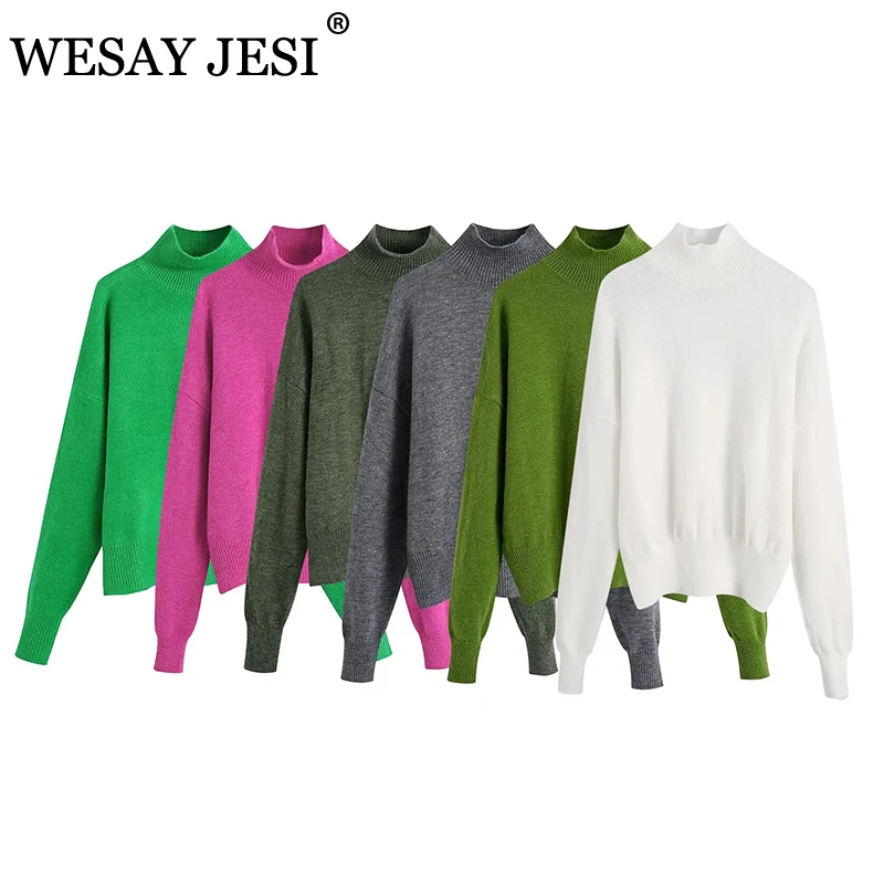 WESAY JESI Осень-Зима Женская водолазка однотонный мягкий на ощупь Свободный вязаный свитер винтажный теплый пуловер с длинным рукавом шикарны...
WESAY JESI Осень-Зима Женская водолазка однотонный мягкий на ощупь Свободный вязаный свитер винтажный теплый пуловер с длинным рукавом шикарны...