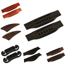 Acoustic Guitar Bridge for 6 String Martin Style Ebony Rose wood Wenge Many material styles