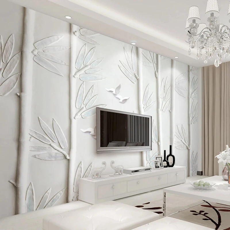 Custom Size Wallpaper 3D Stereoscopic White Plaster Relief Bamboo Bird Wall Painting Living Room TV Background Photo Mural Paper
Custom Size Wallpaper 3D Stereoscopic White Plaster Relief Bamboo Bird Wall Painting Living Room TV Background Photo Mural Paper