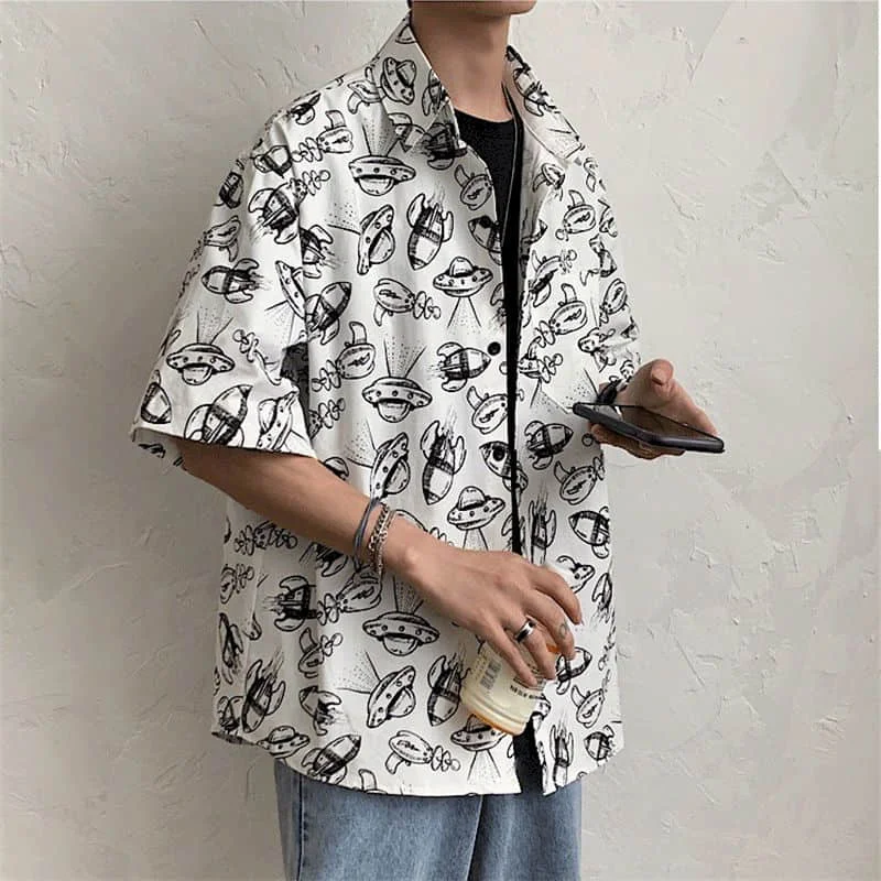 Printed Short-sleeved Shirt Women Blouses Men Korean Style Trendy Japanese Lazy Style Oversized Shirts Vintage Plus Size Punk
Printed Short-sleeved Shirt Women Blouses Men Korean Style Trendy Japanese Lazy Style Oversized Shirts Vintage Plus Size Punk