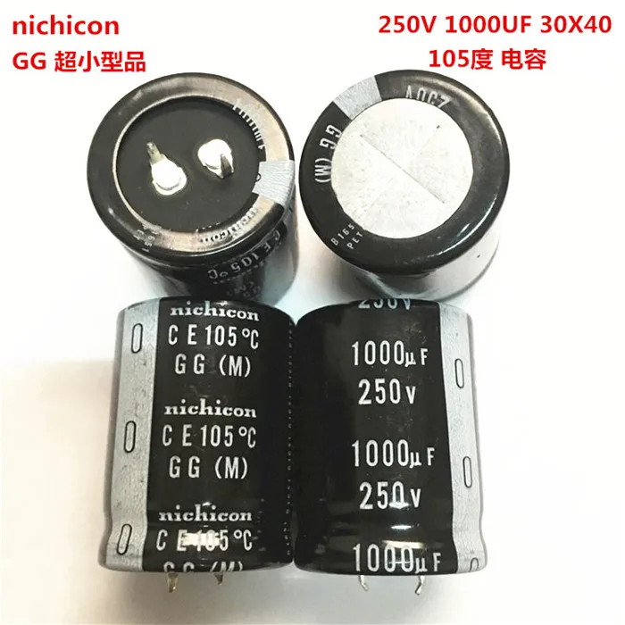 2 шт./10 шт. конденсатор Nichicon GX/GG 30x40 мм 1000 мкФ 250 мкФ|Конденсаторы| |