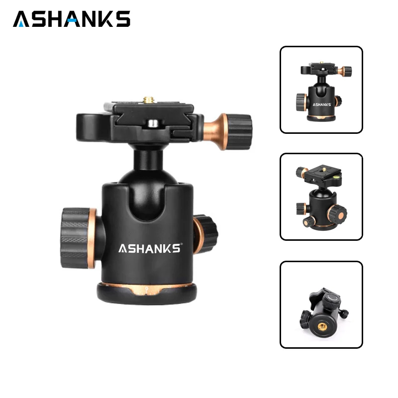 ASHANKS Q02 Camera Tripod Ball Head Ballhead with Quick Release Plate 1/4" Screw Max Load 8kg for Tripod Monopod Slider
ASHANKS Q02 Camera Tripod Ball Head Ballhead with Quick Release Plate 1/4" Screw Max Load 8kg for Tripod Monopod Slider
