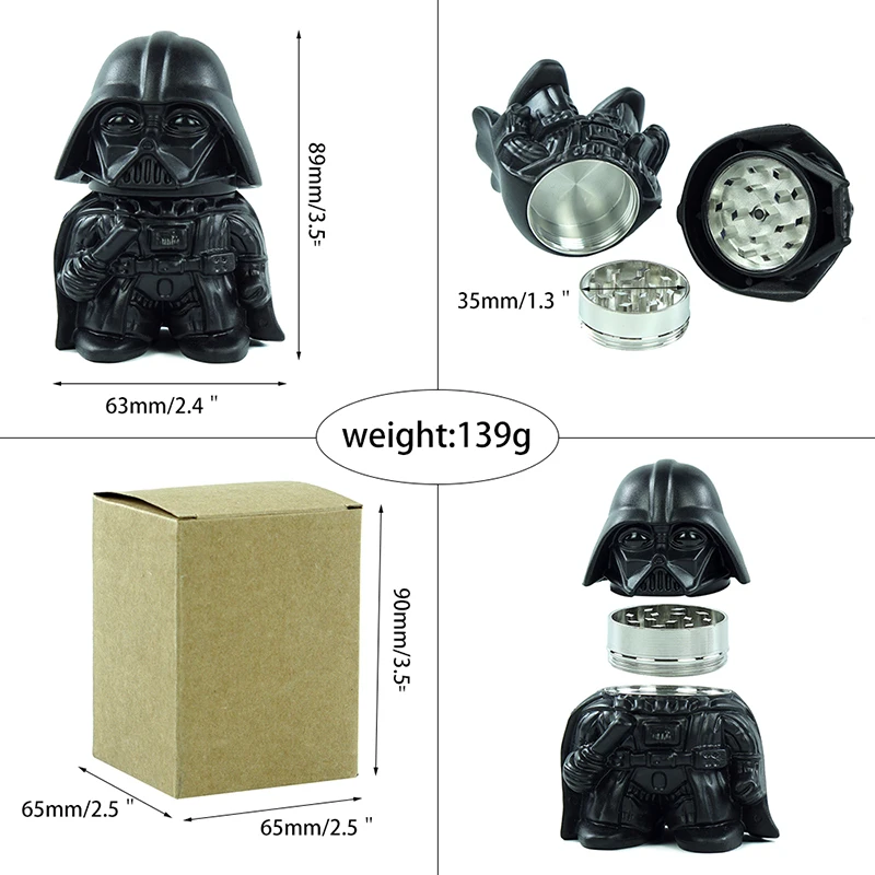 Novelty Tobacco Grinder 3- Layers Metal Herb Mill Smoking Accessories Cute Robot Design
Novelty Tobacco Grinder 3- Layers Metal Herb Mill Smoking Accessories Cute Robot Design