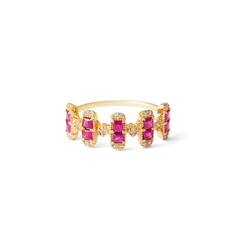Japanese Light Luxury Jewelry Akato S925 Sterling Silver Vintage Court Serrated Square Ruby Diamond Ring Women
Japanese Light Luxury Jewelry Akato S925 Sterling Silver Vintage Court Serrated Square Ruby Diamond Ring Women