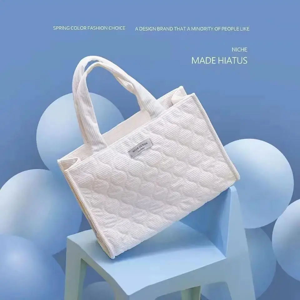 White Casual Cotton Women Market Tote Korean Large Ladies Canvas Totes Winter Letter Female Handbags Brand Designer Purse Clutch
White Casual Cotton Women Market Tote Korean Large Ladies Canvas Totes Winter Letter Female Handbags Brand Designer Purse Clutch