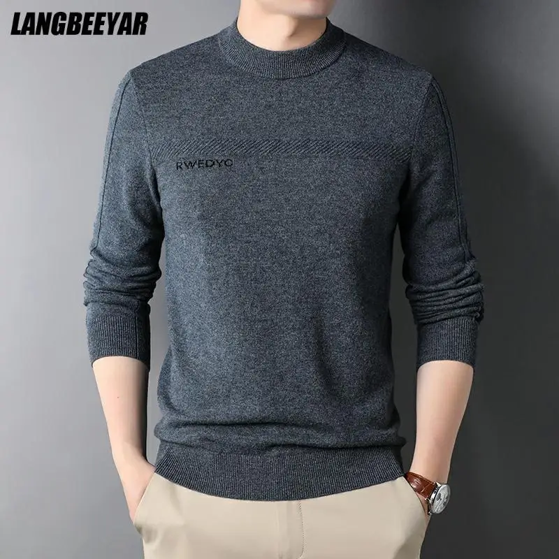 100% Wool Top Grade New Fashion Brand Knit Men Half Turtleneck Pullovers Warm Autumn Winter Sweater Casual Men Clothes
100% Wool Top Grade New Fashion Brand Knit Men Half Turtleneck Pullovers Warm Autumn Winter Sweater Casual Men Clothes