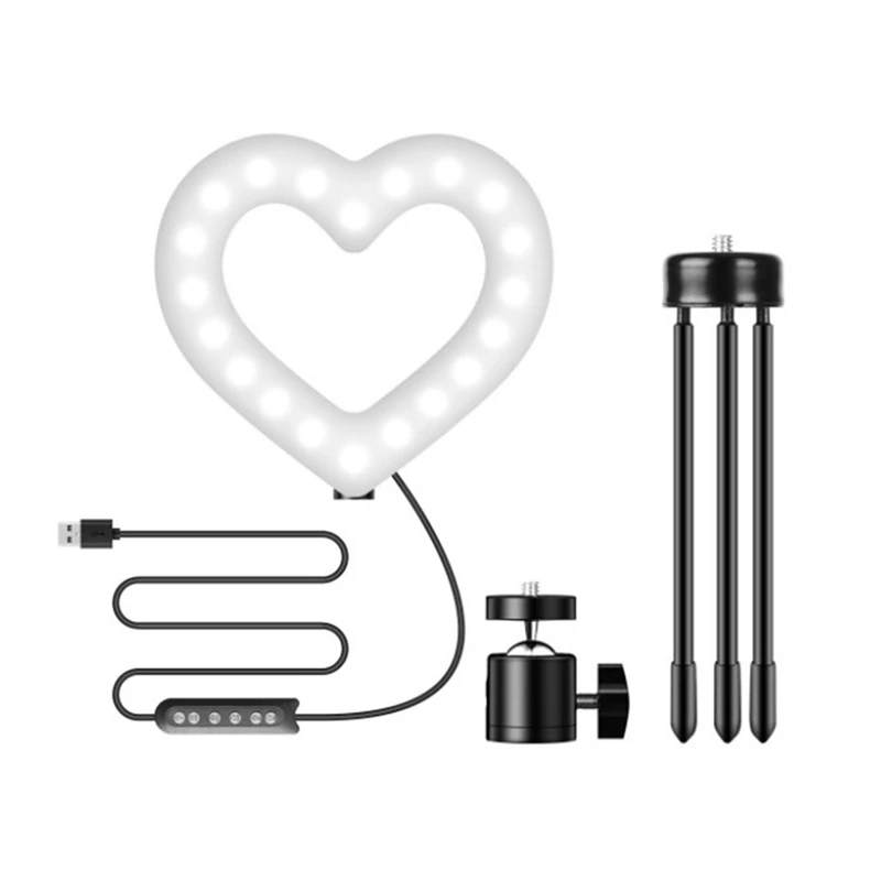 6Inch LED Selfie Ring Light with Tripod Phone Holder USB Dimmable Photography Ringlight for Makeup Live
6Inch LED Selfie Ring Light with Tripod Phone Holder USB Dimmable Photography Ringlight for Makeup Live